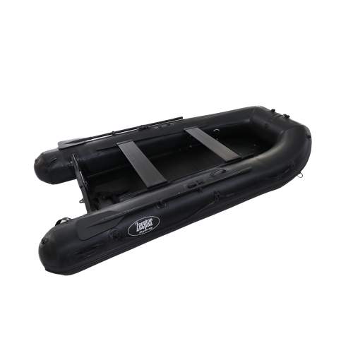 Zeepter BIG CATCH 330 Carbon/Schwarz Pro Hardcore | Schlauchboot für 5 Personen mit Alu-Heckspiegel & V-Luftkiel | Extra breites Angelboot mit 90 cm Innenbreite & Scheuerschutz
